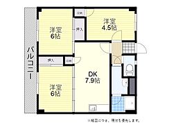 植木セメントビル 3DKの間取図画像