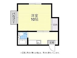 寿コーポ 1Kの間取図画像