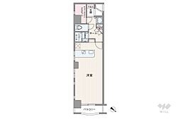 LuxuryApartment文京根津 ワンルームの間取図画像