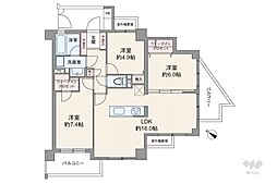 ユアコート東長崎 3LDKの間取図画像