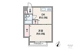 巣鴨コーポラス 1DKの間取図画像