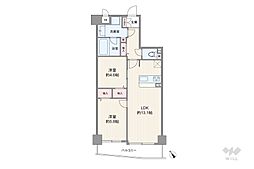 マイキャッスル東長崎 2LDKの間取図画像