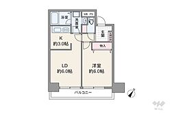 ソネット上池袋 1LDKの間取図画像