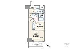 シティインデックス三ノ輪 1DKの間取図画像