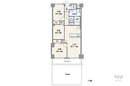 目白ガーデニア 3LDKの間取図画像