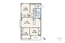 ハイネス小石川 3LDKの間取図画像