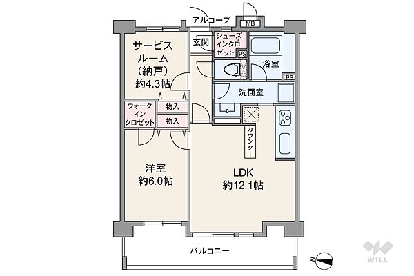 間取りを拡大表示