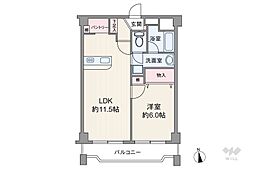池袋東方マンション 1LDKの間取図画像