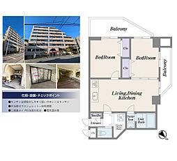 ディアプラザ根津 2LDKの間取図画像
