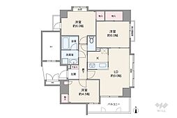 ダイアパレス元浅草2 3LDKの間取図画像
