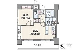 ライジングプレイス浅草弐番館 1LDKの間取図画像