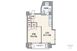 ハイライフ文京 1LDKの間取図画像
