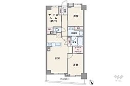 マイキャッスル東長崎 2SLDKの間取図画像