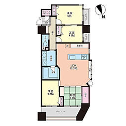 アクロス天神センタープラザ 4LDKの間取図画像