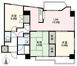 ベルエミナンス桜町 3LDKの間取図画像