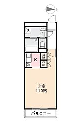 イトーピア高松1～16号東棟 1Kの間取図画像
