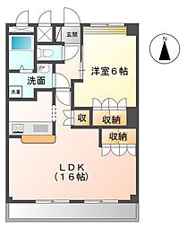 エル22 1LDKの間取図画像