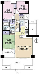 ダイアパレス国分寺鷹の台2 3LDKの間取図画像