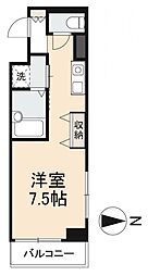 ディアコート栗林 ワンルームの間取図画像