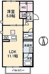 ウィステリア上天神 1LDKの間取図画像