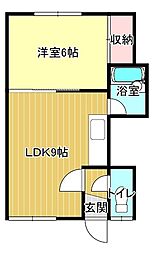ホワイトハイツ 1LDKの間取図画像