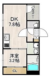 メゾンルミナ 1DKの間取図画像