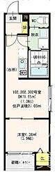 Okimihouse 1DKの間取図画像