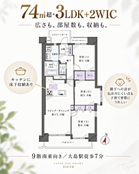 ランジュ2000大島 3LDKの間取図画像