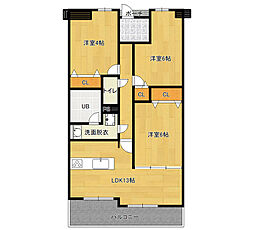 ローレルコート天理前栽 3LDKの間取図画像