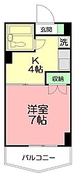 メゾン・ド・パンセ 1Kの間取図画像