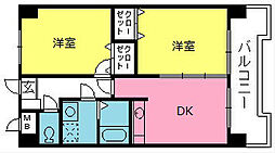メゾンサモワール 2DKの間取図画像