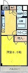 リーベルサンアイ 1Kの間取図画像