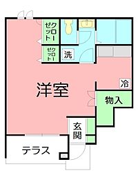 アドマニS 1Kの間取図画像
