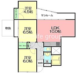 本厚木エグゼクティブマンション 3LDKの間取図画像