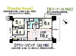 ローレルスクエア健都ザ・レジデンスフォースステージ 3SLDKの間取図画像