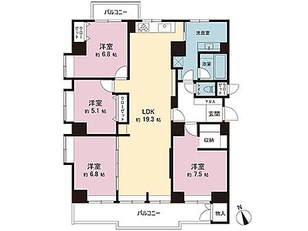 4LDK 間取り