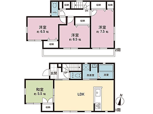 間取り 町田市金井8丁目 中古戸建