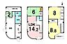 間取り：4LDK・126.37m2の広々間取り。LDK14.2帖に加え6帖×2の洋室と8帖の和室。各室に窓があり採光・通風がしっかり確保。家族全員が快適に過ごせる設計です。