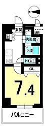 ベラジオ京都西大路ウエスト 1Kの間取図画像