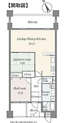 ヴァンデュール西軽井沢弐番館 2LDKの間取図画像