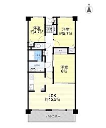 ファミール日進壱番館 3LDKの間取図画像