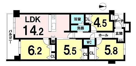 4LDK 間取り