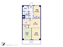 ハイラーク川口 3DKの間取図画像