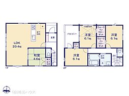 越谷市袋山02033　新築戸建て　全1棟