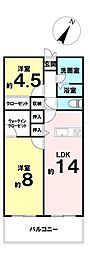 メゾン鹿島台 2LDKの間取図画像