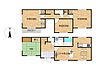 間取り：【間取り図】間取りは4LDKの二階建てです。