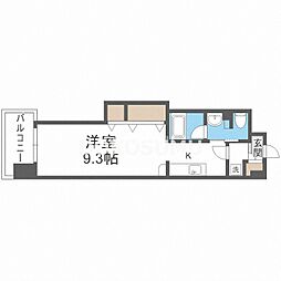 エスポルテ福島 ワンルームの間取図画像
