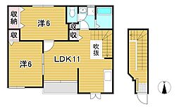 シューペルブ 2LDKの間取図画像