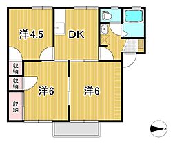 セピアコートB 3DKの間取図画像
