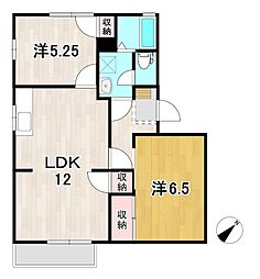 タジリシーサイドヴィラB 2LDKの間取図画像